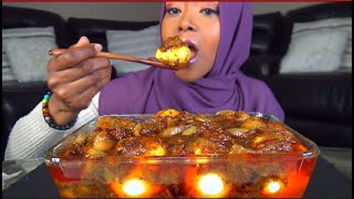 ASMR amp Recipe  Soft Boiled Eggs in Bloves Smackalicious Sauce طريقة طهي البيض المسلوق نص استواء [upl. by Emmeram]