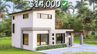 6x9 Meters Modern Small House Design  2 Bedrooms House  Original Design [upl. by Gerbold]