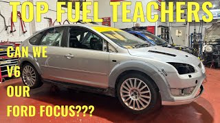 CAN TOP FUEL TEACHERS FIT A 30 V6 TO A MK2 FOCUS [upl. by Lhok]