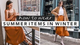 How to Winterize Summer Clothes and Outfit Ideas  by Erin Elizabeth [upl. by Hovey]