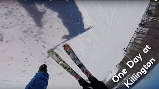 One Day at Killington  GoPro Spring Park Skiing [upl. by Aivilys]