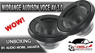 Unboxing Midrange Audison Voce AV 30 Brand Italy [upl. by Aynatan]