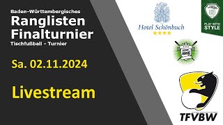 TFVBW Ranglisten Finalturnier 02112024 Livestream [upl. by Maller]