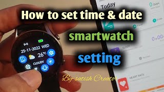 How to set time smartwatchhow to connect fire boltt smartwatch with your smartphoneDa fit app [upl. by Caddric]