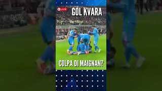 Gol Kvara colpa di Maignan o prodezza del georgiano milannapoli seriea capolista [upl. by Dalt]