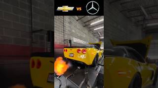 Corvette vs Mercedes chevrolet corvette vs mercedes car drift cars shorts minions [upl. by Adiasteb]