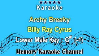 Achy Breaky Karaoke Billy Ray Cyrus  Lower Male Tone Key G 1 [upl. by Enairb]