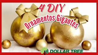 DIY ESFERAS y ORNAMENTOS GIGANTES para NAVIDAD 🎄DOLLAR TREE CHRISTMAS DIYS [upl. by Trenna35]