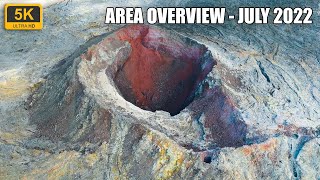 Fagradalsfjall Volcano  Area overview  July 2022  5K Ultra HD [upl. by Razid529]