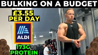 BULKING DIET ON A BUDGET less than £25 a week Full day of eating 3000 calories to build muscle [upl. by Needan]