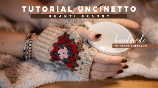 TUTORIAL GUANTI GRANNY SQUARE 2021 🍂🍁  Come fare dei guanti mattonella granny alluncinetto [upl. by Eelyab]