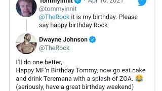 Dwayne Johnson The Rock Wishes TommyInnit Happy Birthday [upl. by Arman]