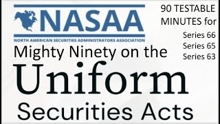 Series 66 Exam Series 65 Exam amp Series 63 Exam 90 Testable Minutes on the Uniform Securities Act [upl. by Altis]