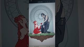 Hades and Persephone hadesandpersephone hades persephone greekmythology artist digitalart [upl. by Eiramalegna225]