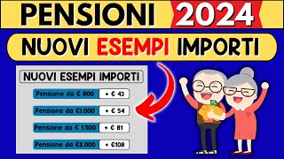 ✅PENSIONI AUMENTI GENNAIO 2024👉NUOVI ESEMPI IMPORTI❗️NUOVE CIFRE ESATTE👌 [upl. by Yordan]