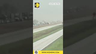 Dust storm sets off massive pileup in Illinois interstate  WION Shorts [upl. by Snow619]