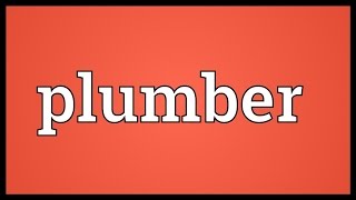 Plumber Meaning [upl. by Dukey]