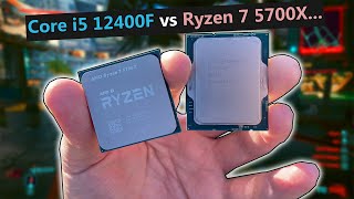 i5 12400F vs Ryzen 7 5700X [upl. by Nahgem368]