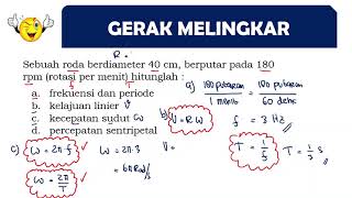 FREKUENSI PERIODE KECEPATAN LINEAR PERCEPATAN SENSTRIPETAL GERAK MELINGKAR FISIKA SMA KELAS 10 [upl. by Ansley219]