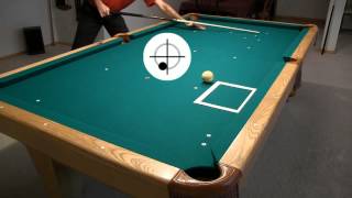 Cue Ball Control Target Pool Drill  from VolII of the BU instructional DVD series [upl. by Erait9]