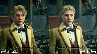 Hogwarts Legacy PS4 vs PS5 Comparison Gameplay [upl. by Lenci]