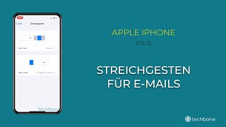 Streichgesten für EMails ändern  Apple iPhone iOS 15 [upl. by Quickman]