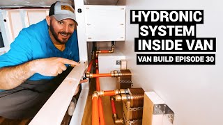 Diesel Hot Water and Air Heater ESPAR HYDRONIC System Install in a Sprinter Van Conversion [upl. by Aleahc]