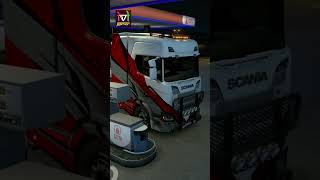 Gas Refuelling Into Scania Truck  refueling ets2 scaniatrucks eurotrucksimulator2 shorts [upl. by Harias730]