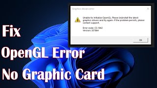 OpenGL Error For Old PC Or No Graphics Card  How To Fix [upl. by Else]