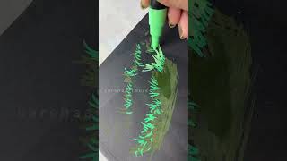 How I paint grass using Posca Marker pen Art shorts nature [upl. by Mannuela]