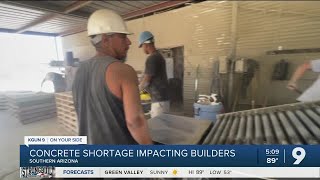 Concrete shortage impacting builders [upl. by Ojillek520]