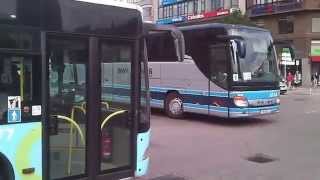 Varios autobuses en la estacion de Santander [upl. by Ahsiekahs91]