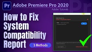 How to fix Adobe Premiere Pro System Compatibility Report Fix In हिंदी  Video Driver ERROR  2020 [upl. by Vladamar]