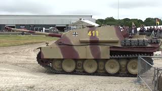 Jagdpanther 411 Moving Into Tank Park at Tankfest 2017 [upl. by Howlend469]