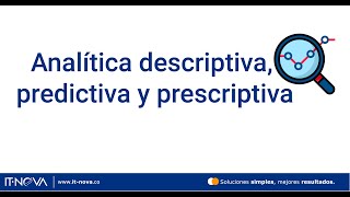 Analítica descriptiva predictiva y prescriptiva [upl. by Colpin]