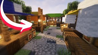 Minecraft  How to Make Traditional Market  Very Easy Tutorial [upl. by Oshinski]