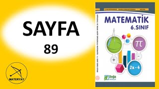 6sınıf MATEMATİK KİTABI DOĞA YAYINCILIK sayfa 89 [upl. by Malory]