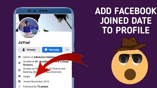 how to show joined date on facebook  how to add joined date on facebook 2023 [upl. by Sigmund512]