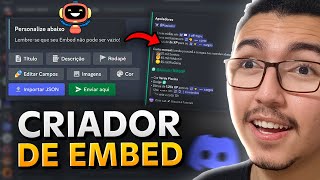 Essa é a MELHOR Forma de Criar EMBEDS SEM SAIR do Discord [upl. by Einnaf]