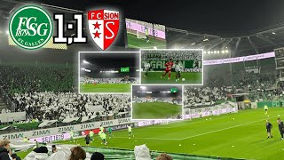 Handspiel Bock im Strafraum bringt StGallen um den Sieg quotFC StGallen vs FC Sion Vlog 02112024 [upl. by Assyn]