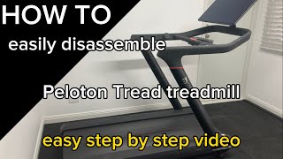 How to easily disassemble a Peloton Tread treadmill to move it peloton [upl. by Naples]