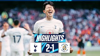 TOTTENHAM HOTSPUR 21 LUTON TOWN  PREMIER LEAGUE HIGHLIGHTS  SON STRIKES THE WINNER [upl. by Filiano]