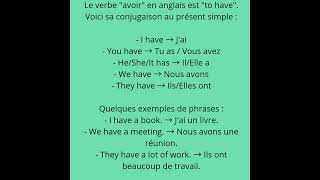 Le verbe avoir en anglais [upl. by Larrad433]