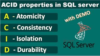 ACID properties in SQL server  Atomicity Consistency Isolation and Durability  SQL interview QampA [upl. by Profant]