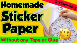 Homemade sticker paperhow to make sticker paperhow to make stickerssticker paperSajals Art [upl. by Monro165]