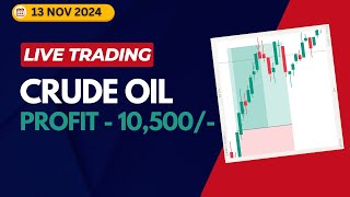 Booked Profit  10000 In Crude Oil  Intraday Live Trading crudeoil [upl. by Anelaf80]