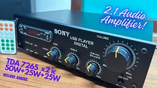 21 Audio Amplifier  50W25W25W  TDA 7265  amplifier audio speaker hometheater nellore [upl. by Ramo]