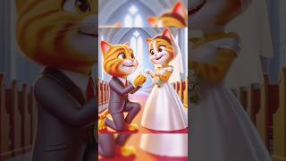 quotAdorable Cat Wedding  A Love Story to Rememberquot CatWedding AIAnimation CuteCats [upl. by Onit]