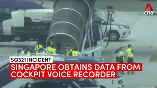 SQ321 turbulence Singapore obtains data from cockpit voice recorder and flight data recorder [upl. by Lolly]