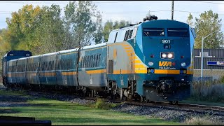 VIA Rail 72 901 6434 ChathamKent On Oct 14 24 [upl. by Ordnagela]